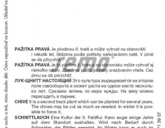 Semințe Arpagic "Yemná