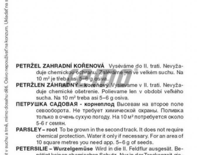 Semințe de pătrunjel de grădină - rădăcină ´Efez´