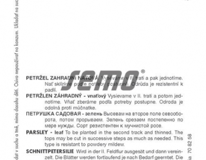 Semințe Pătrunjel pentru frunze´Festival 68´