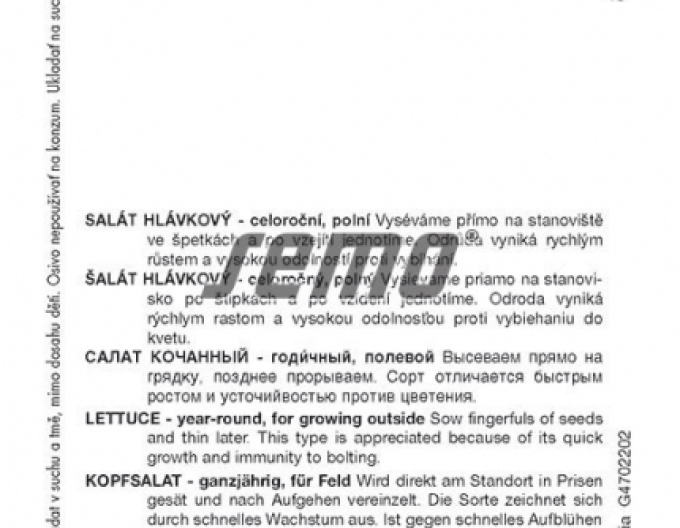 Semințe de salată ´Mercurion´