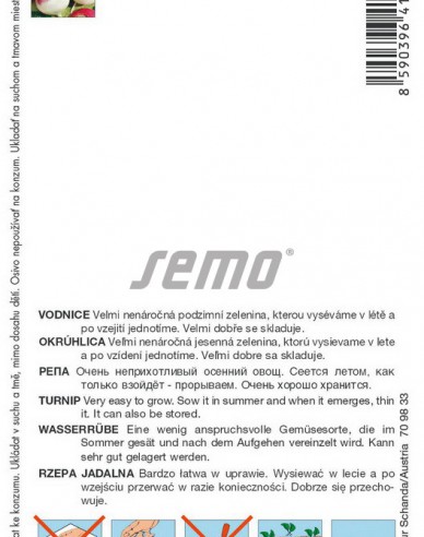 Semo Semințe de napi comestibil ´Purple Top White´