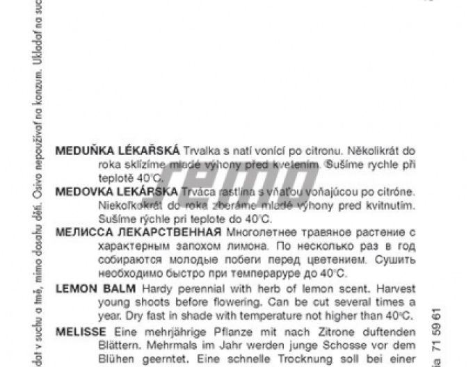 Semințe Balsam de lămâie