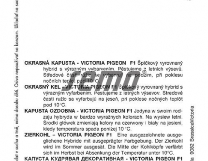 Semințe Kale ornamental Victoria Pigeon F1