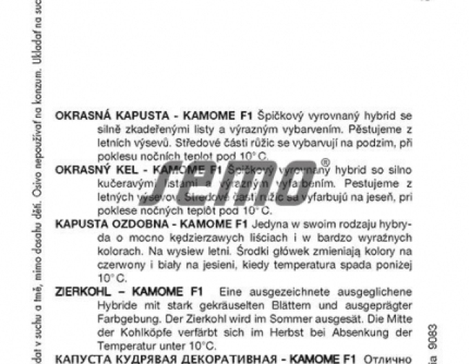 Semințe Kale ornamental Kamome F1 Mix