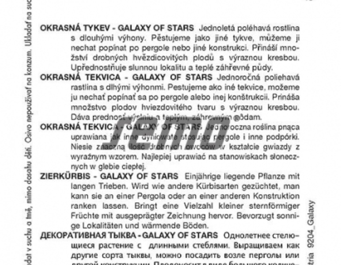 Semințe de dovleac ornamental Galaxy of Stars