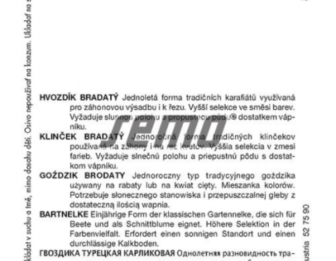 Semințe de garofițe ´Mix´