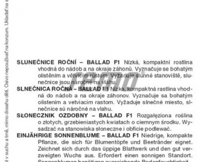 Semințe de floarea-soarelui anuale ´Mezzulah F1´