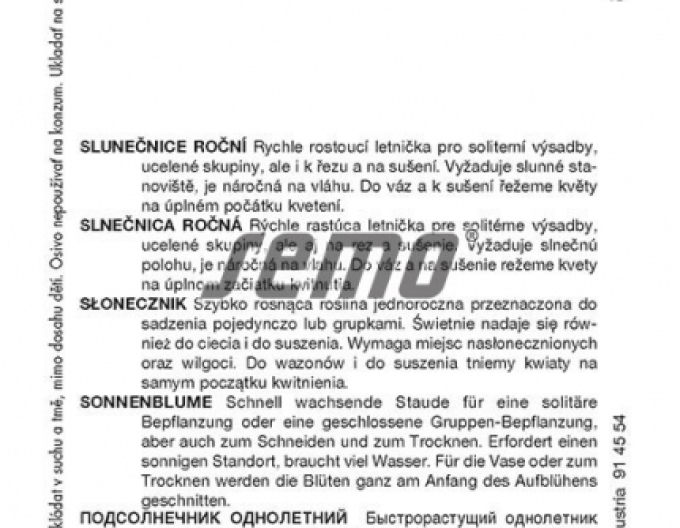 Semințe Floarea-soarelui anuală "Teddy Bear