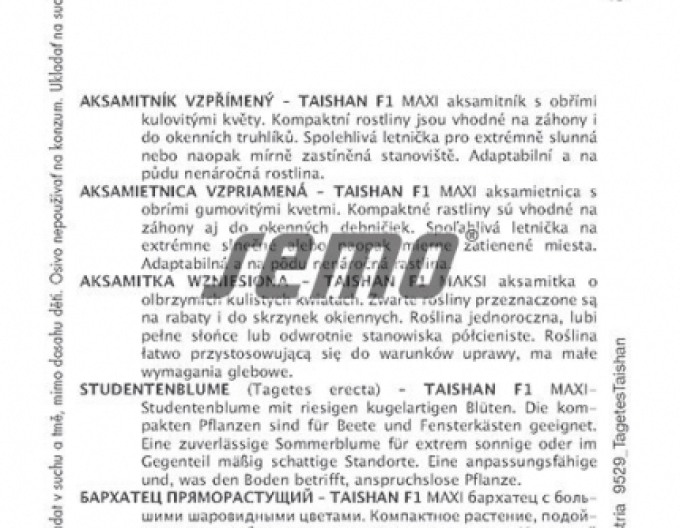 Semințe de Gălbenele ´Taishan F1´