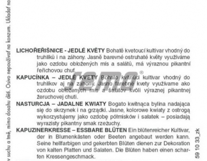 Sămânță de capucin ´Flori verzi´
