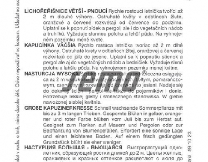 Semințe de Capucin ´Grande Zmes´