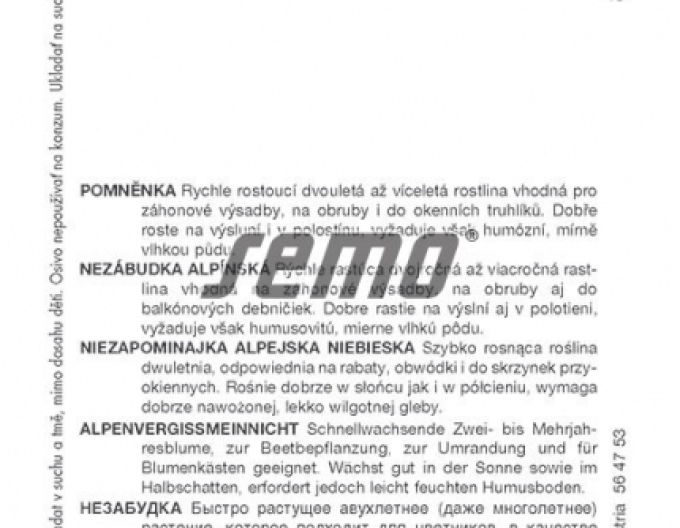 Semințe de floare de nu mă uita albastru