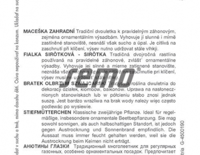 Semințe de panseluță ´Mix cu ochi´