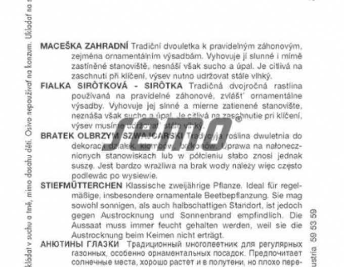 Semințe de panseluță ´Mix fără ochi´