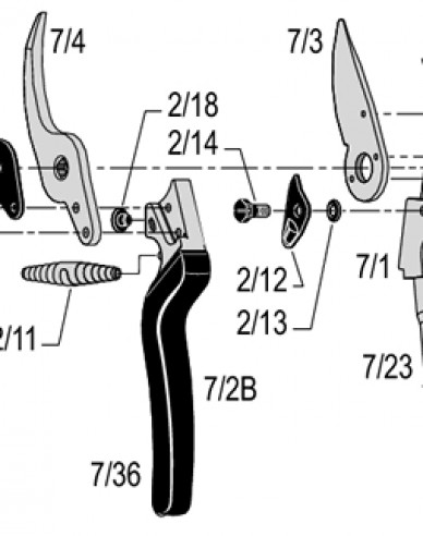 Bolț Felco 7/7 pentru încuietoare dințată (Felco 7)