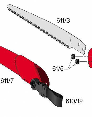 Felco 61/4 ferăstrău cu șurub 611