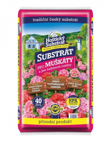 Hoštický Substrat pentru geranium și flori de balcon 40l
