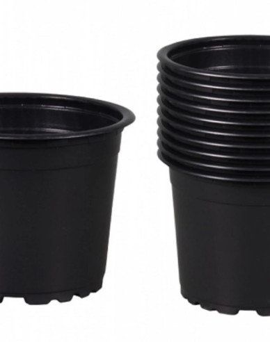 Ghiveci de flori din plastic rotund diametru 9cm - 10pcs