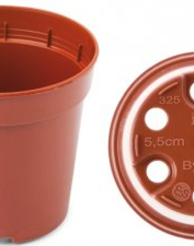 Ghiveci de flori  din plastic cu diametrul de 5,5 cm