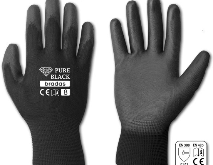 BRADAS PURE BLACK Mănuși de lucru