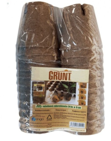 Grunt - Rădăcini de turbă 24pcs diametru 8cm