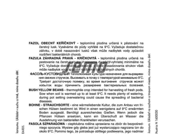 Fasole Berggold  semințe