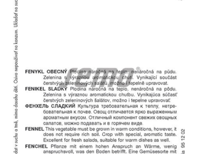 Semințe de fenicul ´De Florencia´