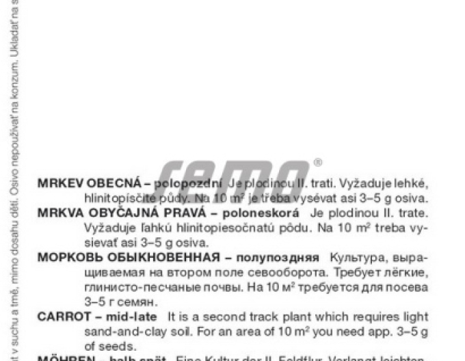 Semințe de morcov ´Tena F1´