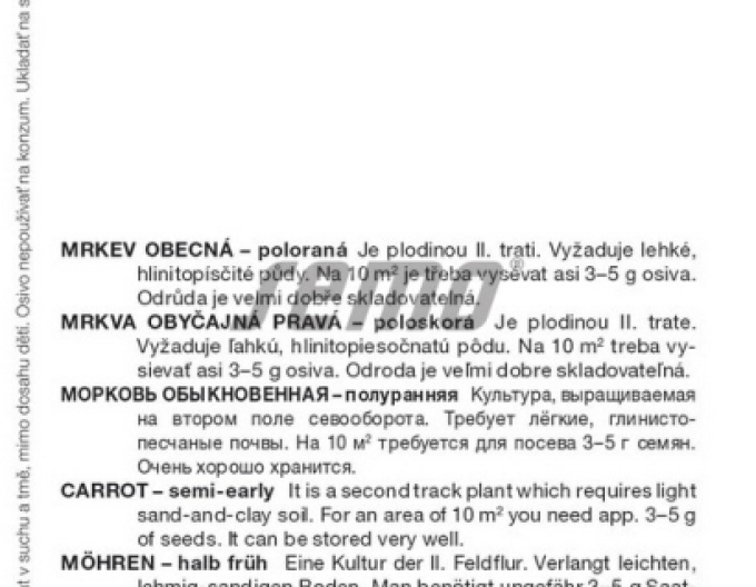 Semințe de morcov ´Judita F1´