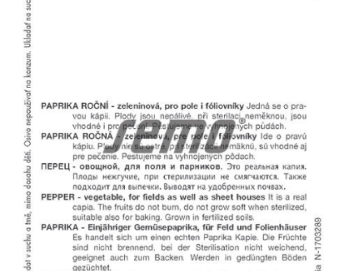 Semințe de ardei anual ´Raduza F1´