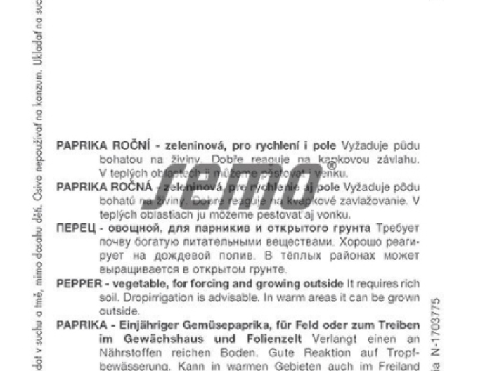 Semințe de ardei anuale ´Amyka F1´