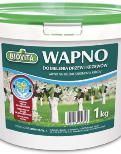 Biovita Var pentru albirea copacilor și arbuștilor găleată 1kg
