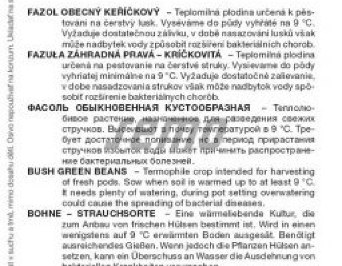 Fasole Koala din grădina de semințe