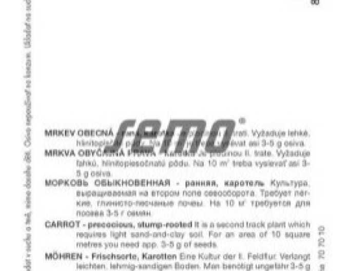 Semințe de morcov "Lenka