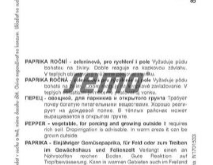 Seed Pepper anual ´Kvadry F1´