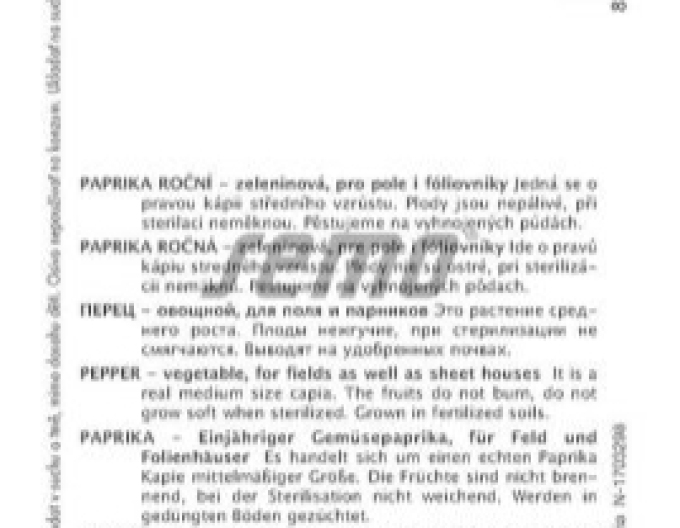 Semințe anuale Paprika ´Rafaleus F1´