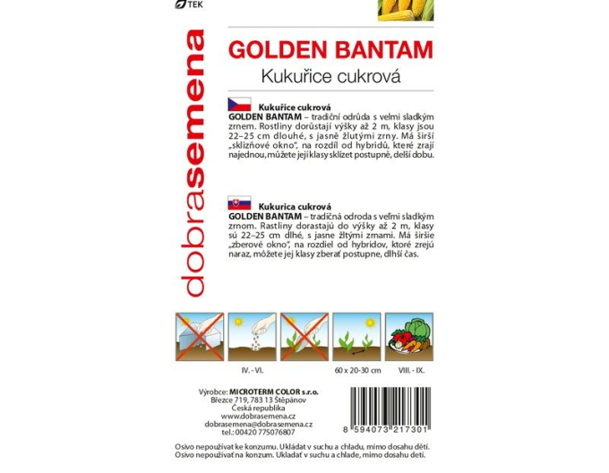 Semințe  Porumb dulce Golden Bantam