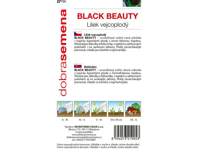 Semințe  Aubergine (vinete bulb) ´Black Beauty´