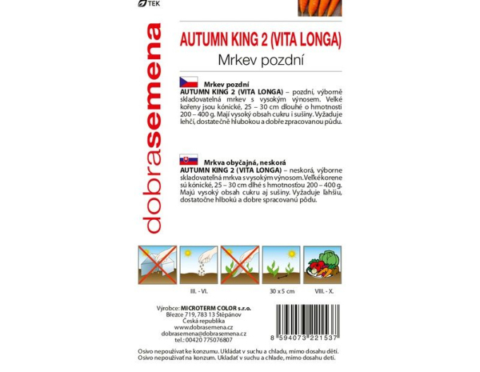 Semințe  Morcov Autumn King 2