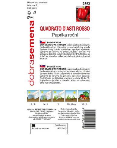 Ardei anual ´Quadrato D´Asti Rosso´
