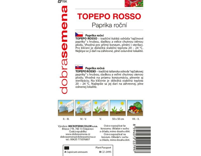 Semințe de ardei ´Topepo Rosso´