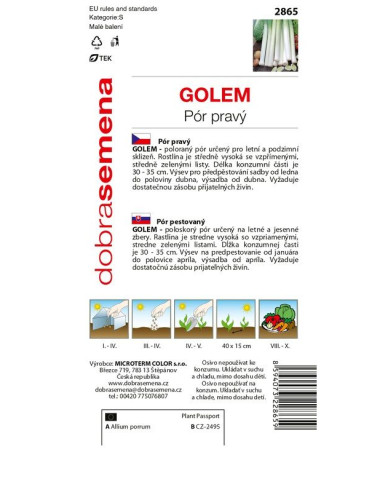 Semințe  Praz cultivat de "Golem