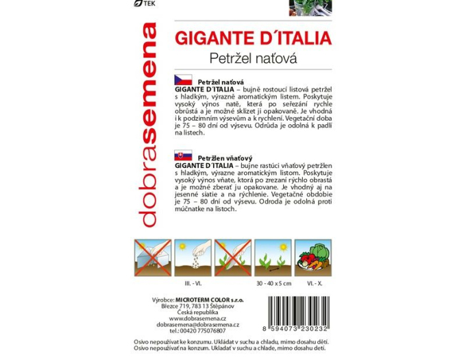 Good Seeds Pătrunjel de grădină Gigante DItalia