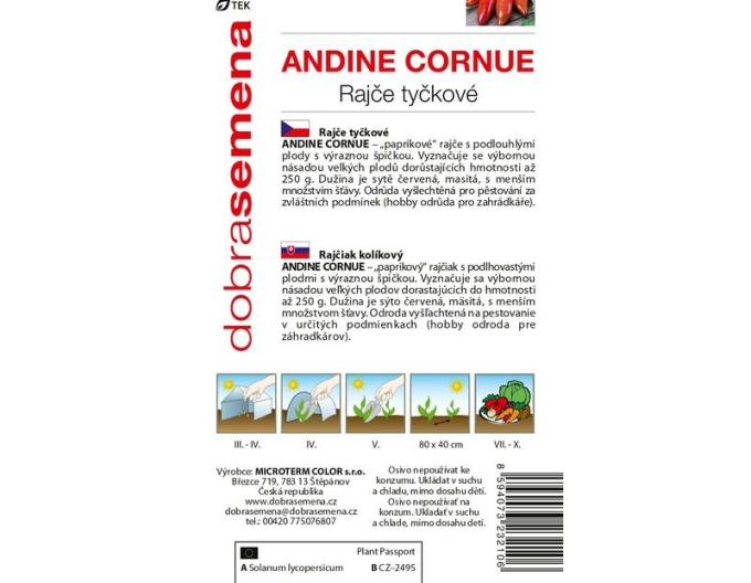 Semințe  Tomate Andine Cornue
