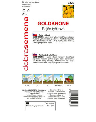 Semințe de tomate cu tulpină Goldkrone