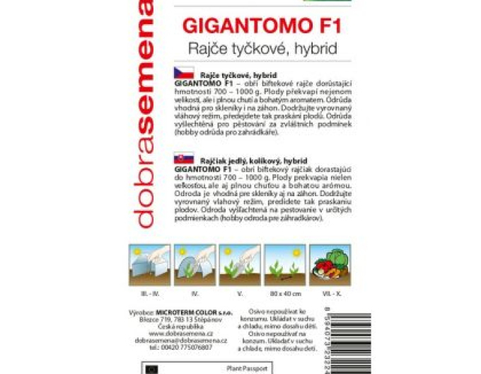 Semințe de tomate cu tulpină Gigantomo F1´