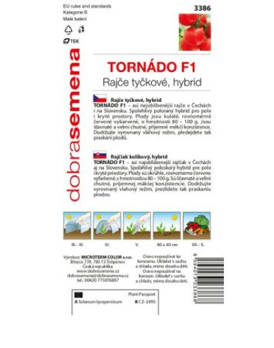 Semințe de tomate cu tulpină ´Tornado F1´