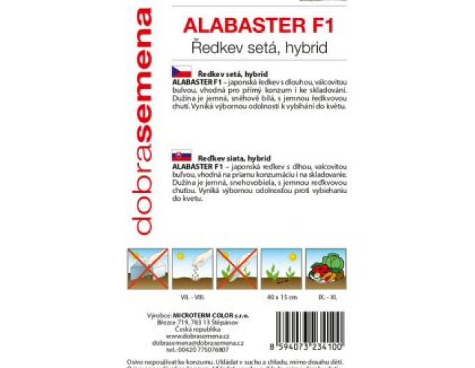 Semințe  Ridiche albă ´Alabaster F1´