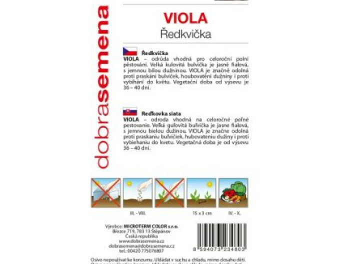 Semințe  Ridiche mov Viola