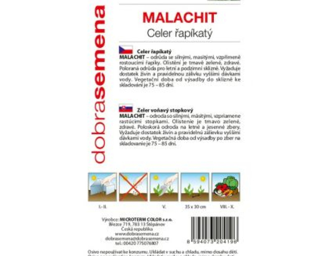 Semințe bune Tulpină de țelină Malachite